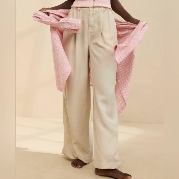 aerie Pants Jumpsuits Aerie Drapey Chill Wide Leg Trousers